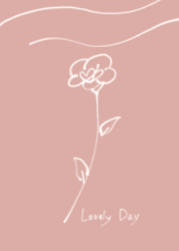 Dull pink fashionable flowers