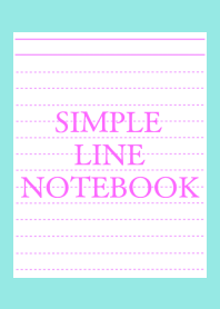 SIMPLE PINK LINE NOTEBOOK/BLUE GREEN