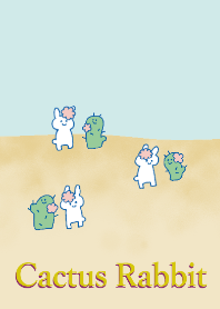 Simple scribble cactus rabbit