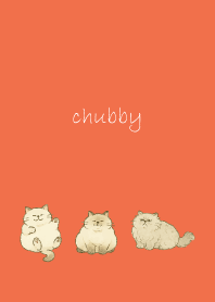 Chubby Cat3 on red & yellow