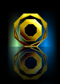 Brilliant gold("octagon"night Blue)