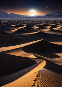 Desert night moon cd7410