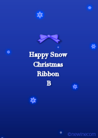 Happy Snow Chrismas Ribbon B.