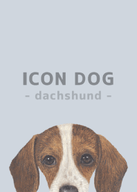ICON DOG - dachshund - PASTEL BL/04