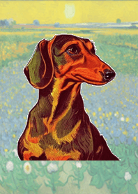 Dachshund Oil Painting Theme