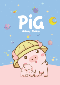 เจ้าหมูน้อย น่ารักๆ สีฟ้า