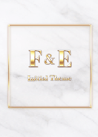 [ F&E ]  Initial Theme Gold White