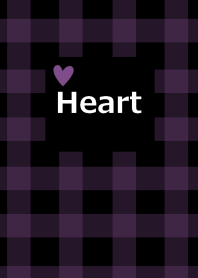 Check pattern and purple heart