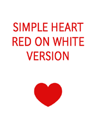 SIMPLE HEART RED ON WHITE VERSION