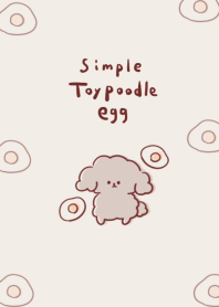 simple toy poodle fried egg beige.