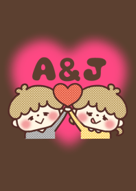 Initial theme for a sweet couple. A / J
