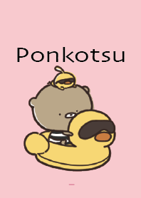 Pink : Summer bear Ponkotsu 4
