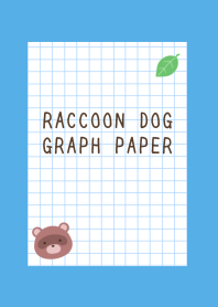 RACCOON DOG GRAPH PAPER-BLUE
