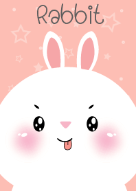 Simple Cute Face  White Rabbit