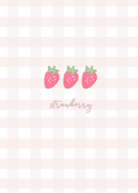 strawberry plaid -rosepink-