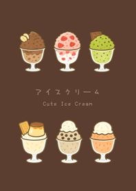 Delicious Cool ice cream(dark brown)