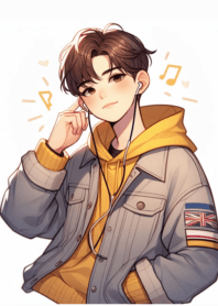 Man minimal bright anime