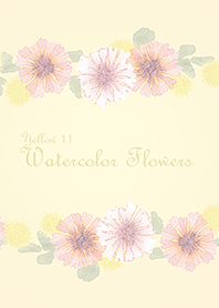 ดอกไม้สีน้ำ(คอร์นฟลาวเวอร์)สีเหลือง 11v2