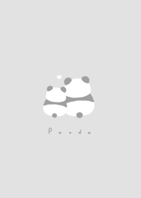 Cuddling Panda/ gray white