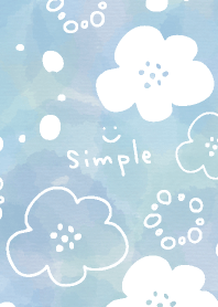 Handwriting floral watercolor blue3 Japa