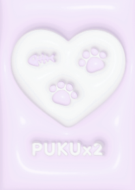PUKUx2 (M) - ねこ - パープル 02