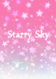 Pinky starry sky