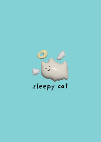 【かわいい】ねこ着せかえ、ぷっくり黄青