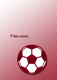 love soccer wine-red