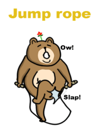 Bear jumping rope