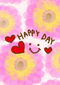 Watercolor pink flower - smile16-