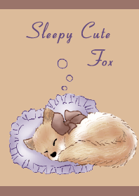 Sleepy cute fox(眠たげ狐 きつね)