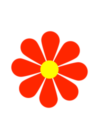 シンプル 赤い花 / レッド フラワー