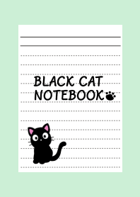 BLACK CAT NOTEBOOK-LIGHT MINT GREENj
