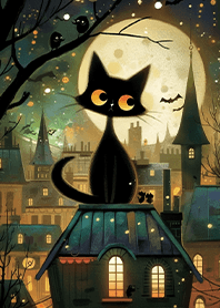 Guardian Black Cat of the Moonlit City J