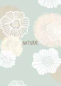 Flower watercolor circle beige16 Japan