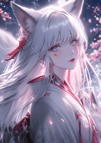 ⭐櫻花下神秘的白狐女巫❤️紫色