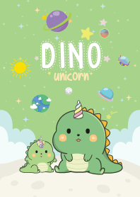 Dino Unicorn Fat Cute Light Green