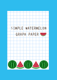 WATERMELON GRAPH PAPER-BLUE-GREEN