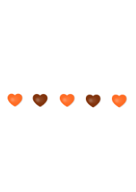 Orange Chocolatebrown Heart