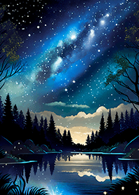 Beautiful starry night view#2993