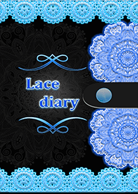 Fashionable Blue Lace Diary