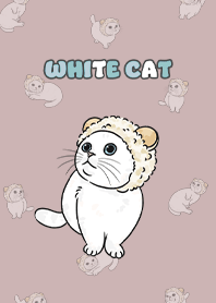 whitecat2 / rose pink