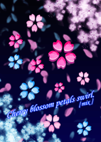 Cherry blossom petals swirl 2.