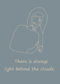 selfie girl =blue beige=