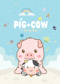 Pig&Cow Fat Cute Blue