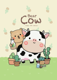 Cow & Bear : enjoy with cactus