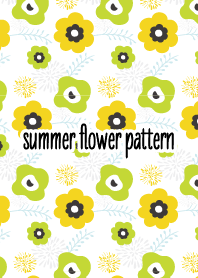 summer flower pattern green #fresh