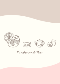 Panda and Tea -pink- wave
