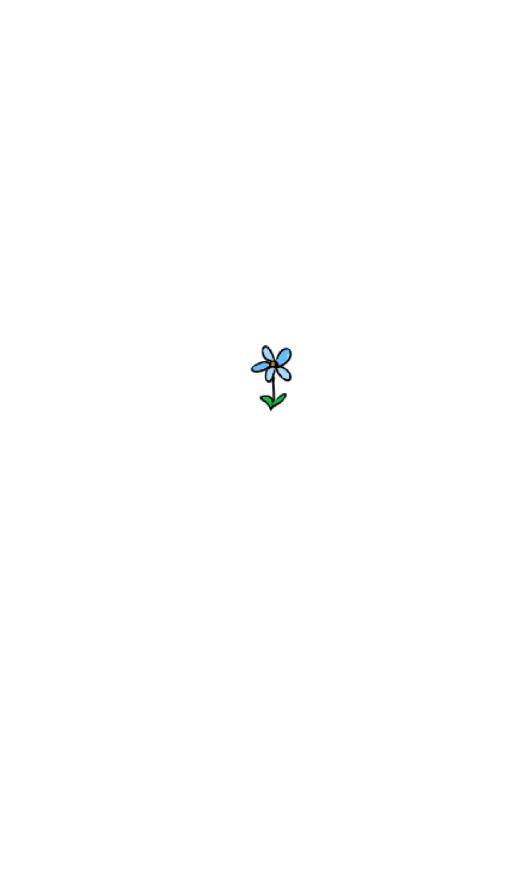 Simple happy blue flower one point g