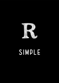 simple initials R dark